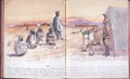 'Segi/ Here we arrived at sunset after a long and trying hunt after our baggage.' 1888