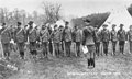 Hertfordshire Yeomanry formed up for a dismounted parade, Berkhampstead Camp, 1906