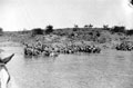 Canadian troops crossing Paardeberg Drift, South Africa, 18 February 1900
