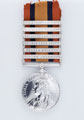 Queen's South Africa Medal 1899-1902, with six clasps: 'Cape Colony', 'Tugela Heights', 'Orange Free State', 'Relief of Ladysmith', 'Transvaal' and 'Laing's Nek', awarded to Major Reginald Turner, South African Light Horse