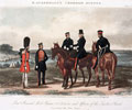 'Lieut General Lord Seaton GCB and Officers of the Fusilier Guards, Inspecting the New Dress'