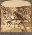 Wrecked railway bridge across the Valsch River, Boer War, 1901