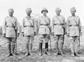 Four Indian officers and one British officer, 5th (Bombay) Mountain Artillery Reunion, Ambala, Haryana, 1933
