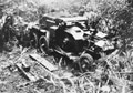 A Lanchester Armoured Car involved in an accident on the banks of the River Exe, 1938