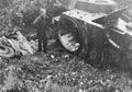 A Lanchester Armoured Car involved in an accident on the banks of the River Exe, 1938