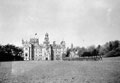 Troops marching in the grounds of Thoresby Hall, Nottinghamshire, 1940