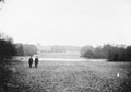 Two soldiers walking in Thoresby Park, Nottinghamshire, 1940