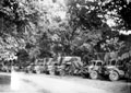 'A' Squadron vehicle park. Rushton, Northamptonshire, 1940