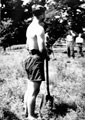 Mike Carter and a tame jackdaw, 3rd County of London Yeomanry (Sharpshooters), Rushton, Northamptonshire, 1940