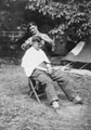 A trooper from 3rd County of London Yeomanry receives a haircut, 1939 (c)