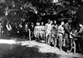 'A' Squadron, 3rd County of London Yeomanry (Sharpshooters), cookhouse queue, Rushton, Northamptonshire, 1940