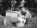 'The kid takes a bath', 3rd County of London Yeomanry (Sharpshooters), Chilford Hall, Linton, Cambridgeshire, 1940