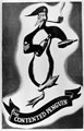 'The Contented Penguin', mess sign, 'A' Squadron, 3rd County of London Yeomanry (Sharpshooters), Chiddingfold, Surey, 1940