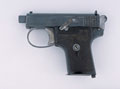 Webley Model 1907 6.35 mm self-loading pistol belonging to Captain C E Stranack, Royal Field Artillery, 1912 (c)
