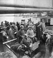 Members of the 21st Battalion Imperial Yeomanry on board ship prior to their departure from Southampton Docks, 1901