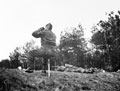 'Regtl Scheme. Sussex', 3rd County of London Yeomanry Bren gun team training on a range, Sussex, 1941 (c)