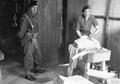 Orderly Officer John Holcroft and Reg Newland, 3rd County of London Yeomanry (Sharpshooters), Westbury, Wiltshire, 1941