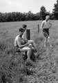 'After basketball during the warm weather', 3rd County of London Yeomanry (Sharpshooters), Westbury, Wiltshire, 1941