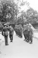 'Clicker Smith handing over staff parade to Lt. Jack Best', 3rd County of London Yeomanry (Sharpshooters), Wiltshire, 1941