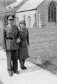 Charles Rich, 3rd County of London Yeomanry (Sharpshooters), and his bride, married in uniform, 1941