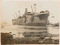 The River Clyde used as a store ship after the landing, Gallipoli, 1915