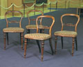 Four chairs from a suite of campaign furniture used by Lieutenant Edward Carter, 45th (Sherwood Foresters) Regiment of Foot, 1875 (c)