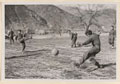 Soldiers playing football, Korea, 1950 (c)