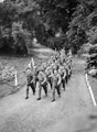 Returning from church parade, 3rd County of London Yeomanry (Sharpshooters), Westbury, Wiltshire, 1941