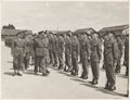 Major General Joslin inspecting 'C' Company, Royal Electrical and Mechanical Engineers, Honiton Camp, 24 June 1952