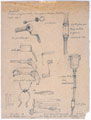 Surgical instruments, with 'combined/ medical-surgical notes - Chungkai and Nakhon Pathom' 1943-1945