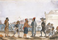 'Figures at Malta. Fort Ricasoli opposite', 1854 (c)