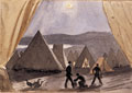 '1st Camp at Aladdyn from my tent by moonlight', 1854 (c) 