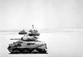 Sherman tanks engaged in firing practice in the desert, 1943 (c)