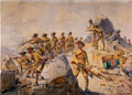 4th Gurkha Rifles fighting a 'Rear-Guard Action', 1908 (c)