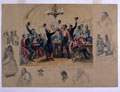Scene in the Café du Commerce Valetta, Malta 1854