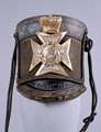 Light dragoon shako, 1847-57, worn by Major Thomas Hutton, 4th (Queen's Own) Light Dragoons, at Balaklava, 1854