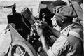 East African Reconnaissance Regiment in Burma: Askari sighting a carrier borne mortar, 1945
