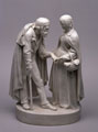 Statuette of Florence Nightingale helping a wounded soldier, 1856 (c)
