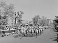 New Zealand band taking part in the  Empire Day parade, Cairo, 1943