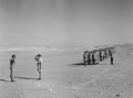 'Capt Murray hands over the parade to Major Wrey', squadron parade, 3rd County of London Yeomanry (Sharpshooters), Cowley Camp, Mena, Egypt, 1943