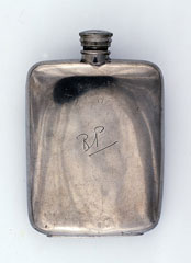 Pewter hip flask owned by Major-General R S S Baden Powell, 1900 (c)