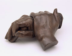 Cast of the hands of the Duke of Wellington, 1840 (c)