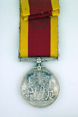 3rd China War Medal 1900, with clasp, 'Relief of Pekin', Private Jabar Khan, 26th Baluchistan Infantry