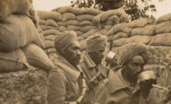 Indian soldiers in trench, 1915