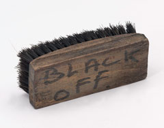 Polishing 'black on' brush used by Private Anthony William Parker, Army Catering Corps, 1958-1960