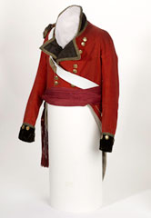 Coatee worn by Captain W Barlow, Writtle Loyal Volunteers, 1812