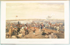 'Disembarkation of the Expedition to Kertch at Kamish Bournou, and the Blowing up of St. Paul's Battery', 1855