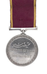 Empress of India Medal awarded to Sergeant Major J Pepper, 3rd (The East Kent) Regiment of Foot (The Buffs), 1877