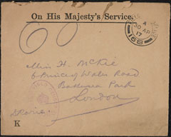 Letter from Lieutenant-Colonel Rorie, Royal Army Medical Corps, to Helen McKie, 29 April 1917
