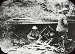 Resting in a dugout, 9 April 1917